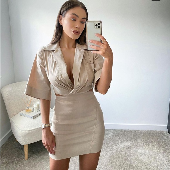 Zara Cut Out Mini Dress - Picture 10 of 14